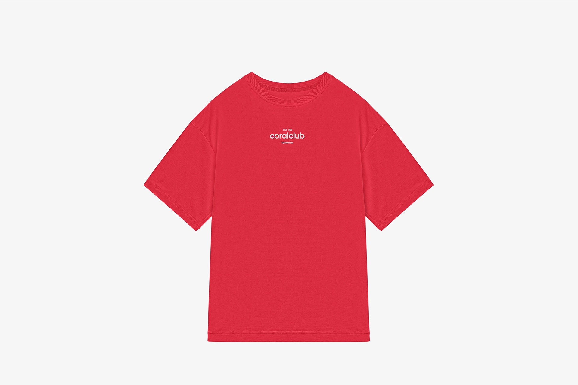 Tricou oversize, coral