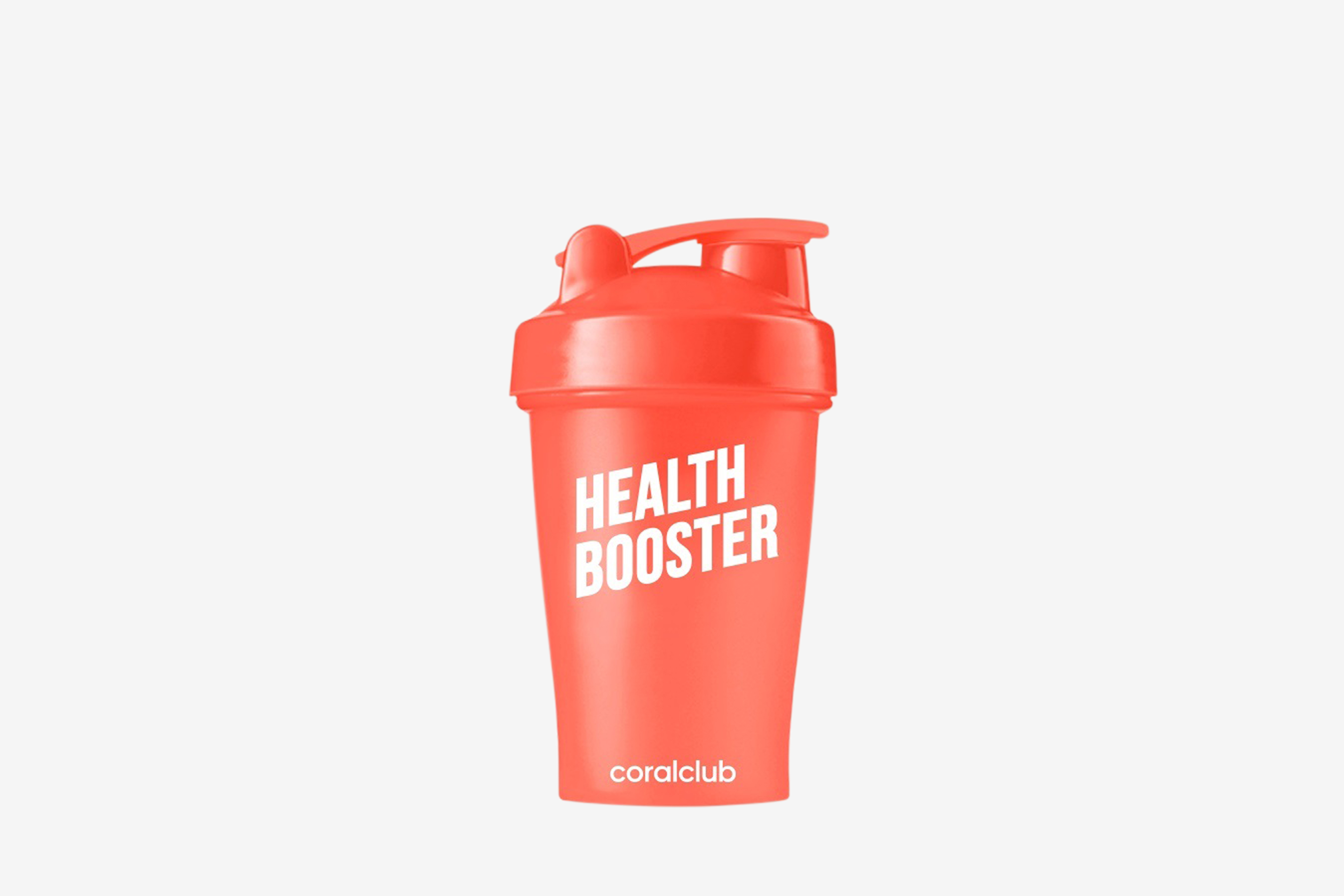 Shaker Coral Club Health booster 400 мl, portocaliu